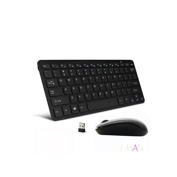 Wireless Mouse and Keyboard Combo - Small Black